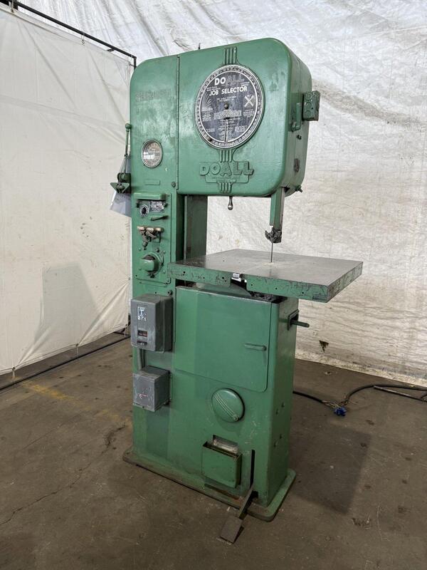 16" DoAll #ML-16, vertical bandsaw, 24" x 24" table, 50-1600 RPM, DBW-10 30 AMP blade welder