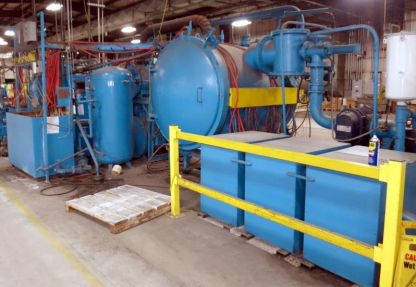 24" width x 60" D x 24" H Abar, horizontal vacuum furnace, 2450&deg;F, 2-bar, 150 KW, 1980