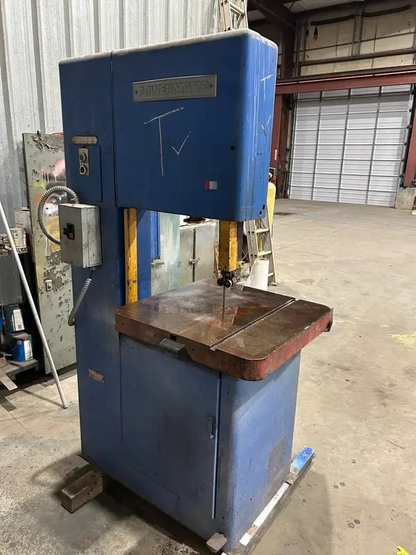 20" x 13" Powermatic #81, vertical band saw, 24" x 24" table