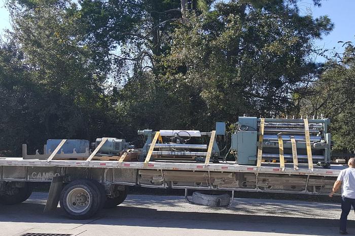 Stanford #212-HD, slitter rewinder, 42" unwind diameter, 3" dia air shaft, web guide