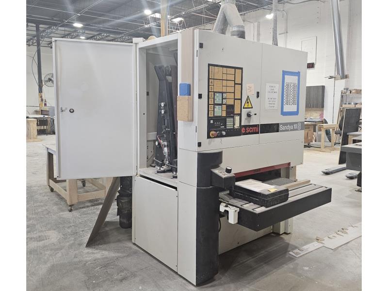 43" SCM #Sandya-10-S-MS, Wide Belt Sander, 2-Head, 43" width x 103" L Abrasive belt, 0.2"-6.7" part