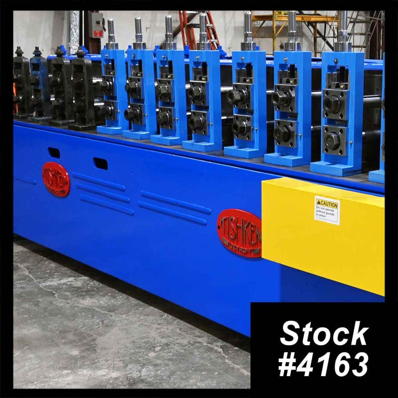 12 Stand, Tishken #12-MW-2, rollformer, 2" spindle diameter, 8" roll space, 12" horizontal centers, 5.5"-7"