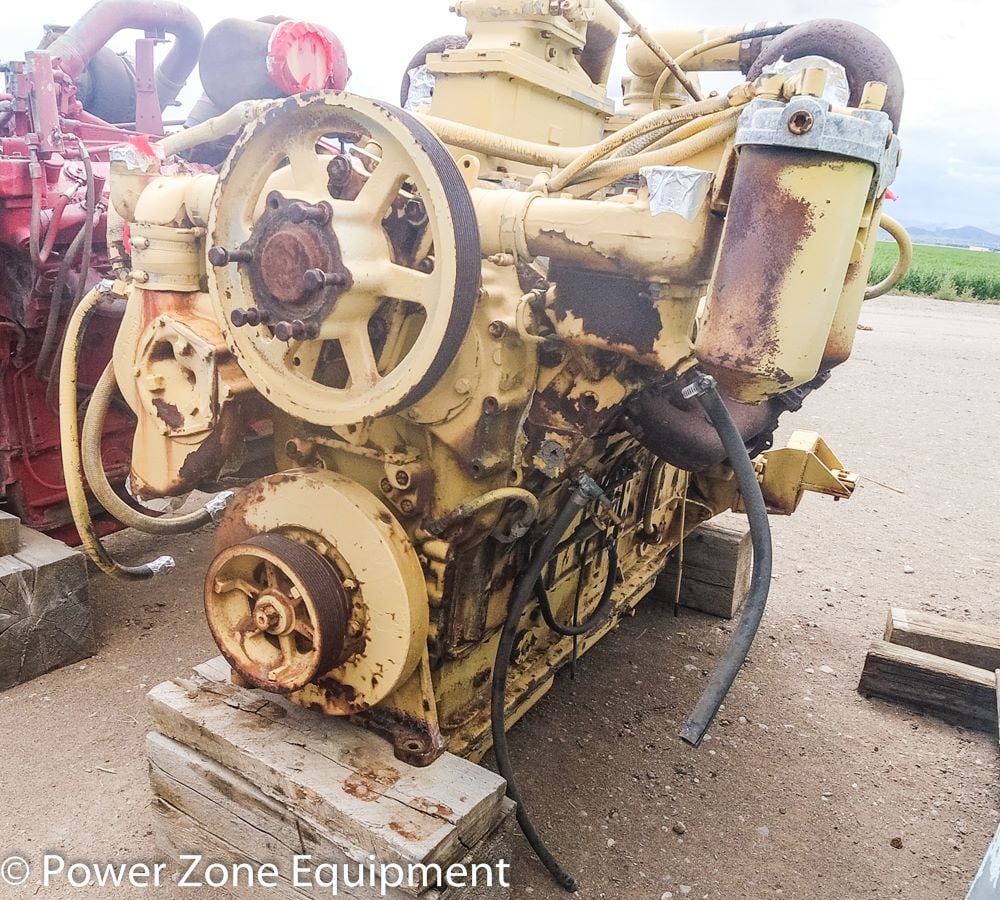 490 HP Detroit #16V-71, Diesel Engine, V-16 cylinder, 2-cycle, 2100 RPM, 5" stroke, 4.25" bore, 18.6 L