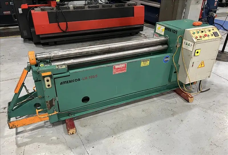 Americor #LH-100/5, plate bending roll