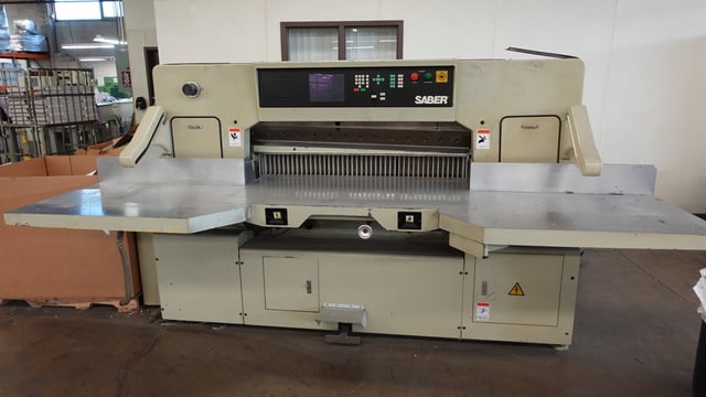 Saber #S-137, Guillotine Paper Cutter, 54" width x 58" depth max Cut size, 6.5" H Pile, 37.5" H Table, 10150