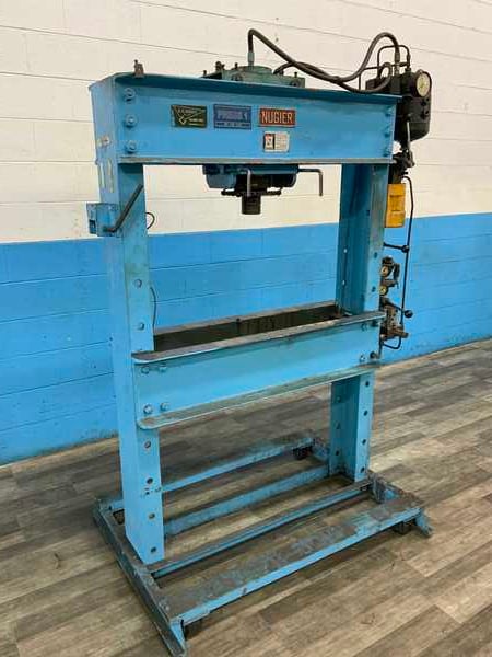 60 Ton, Nugier #H60-7, H-frame pneumatic shop press, 7