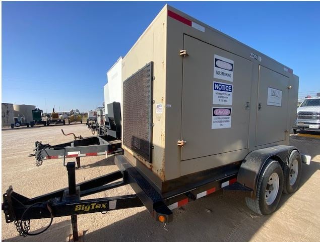 190 KW Moser #200, mobile Natural gas generator set, 268 HP @ 1800