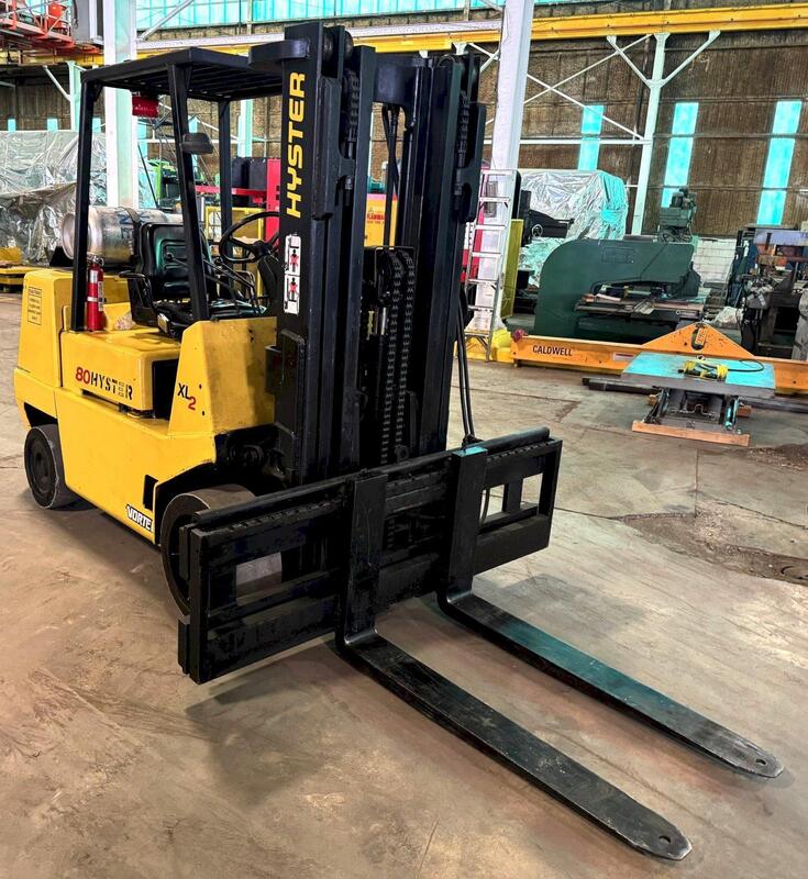 8000 lb. Hyster #S80XL, LP lift truck, 83