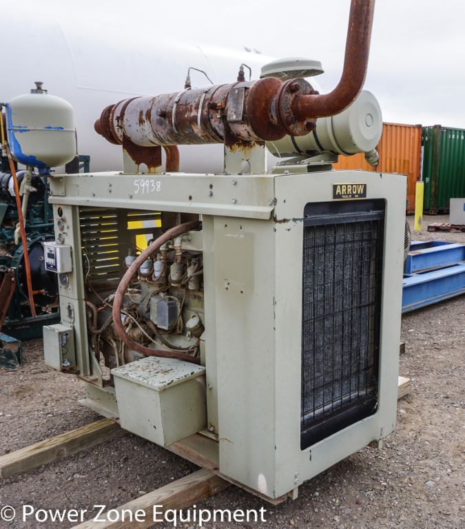 80 HP @ 1800 RPM, Arrow #A-62, Pumpjack Engine, radiator through ...