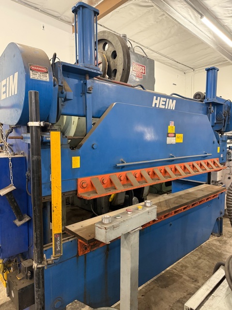 45 Ton, Heim #45-10, flanged bed mechanical press brake, 10' overall, 110" between housing, 2" stroke, 12"