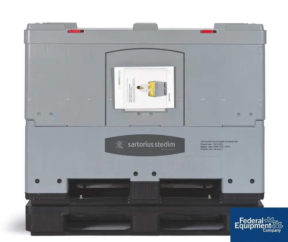 132.08 gallon Sartorius, Palletank, plastic construction, w/Dolly, 2023