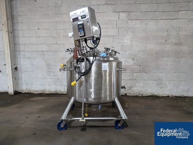 105.67 gallon DCI, Reactor, Stainless Steel, 36" diameter x 23" straight side, 45 psi/FV @ 350 F Internal