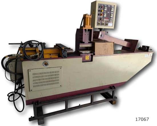 6" YLM #CR-38A, tube ender former, 6" stroke & misc dies, 5 HP,remote foot switch,control pedestal