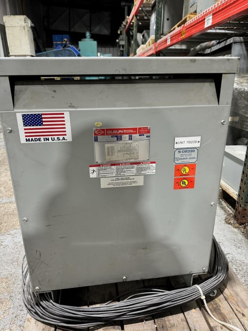 30 KVA 480/240 Primary, 208Y/120 Secondary, Olsun #DP30YC-4, S/N A62933