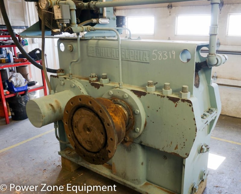 1060 HP @ 1180 RPM, Philadelphia #155HP-1, Parallel Shaft Gear Reducer Gearbox, 228 RPM output, 5.16 :1