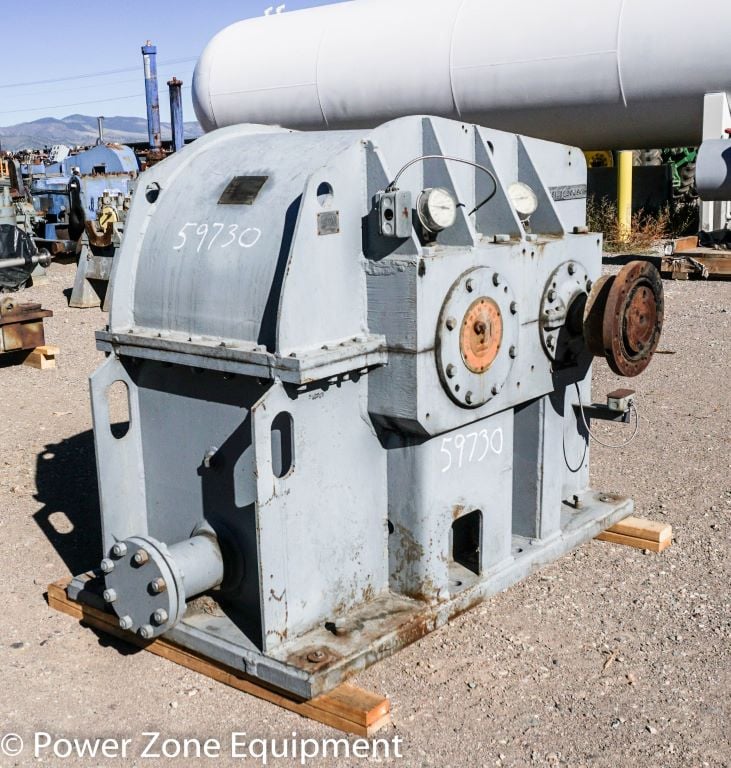 9500 HP @ 5712 RPM, Westinghouse #SU-18-15XSS, Parallel Shaft Gearbox, 4139 RPM output, 1.38:1 Ratio