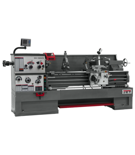 16" x 60" Jet #GH-1660ZX, engine lathe, 3/8"-7" Steady Rest, 5-1/8" compound slide travel, 9" cross slide