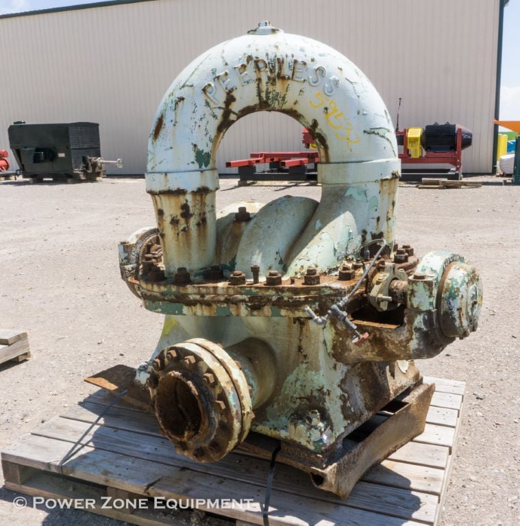 2500 GPM @ 300' TDH, Peerless #8TU-16, Centrifugal Pump, Horz., BB3, 2-Stage, 17.25" imp., 10" suction, 8"