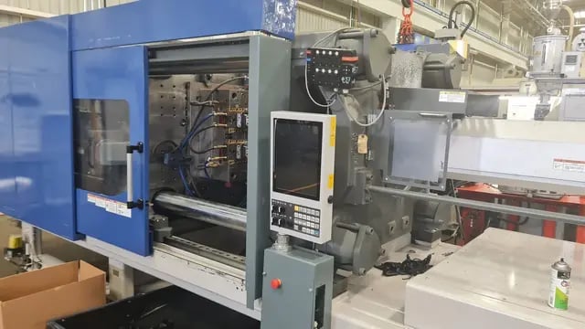 496 Ton, 43.7 oz., JSW #J450DS-1400H, horizontal injection molding machine, Syscom5000i Control, 2020