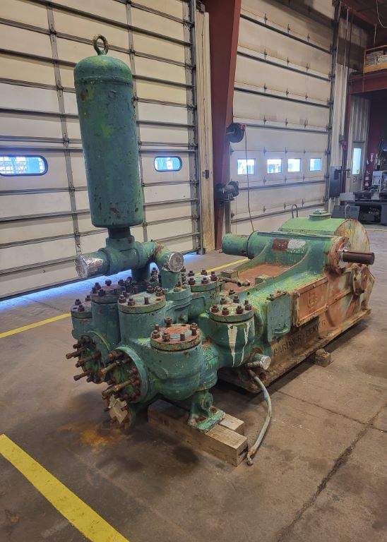 124 GPM @ 1500 psi, Gardner Denver #FXO-FXO, Duplex Pump, 10" stroke, 5" pistons, 4" suction, 3" discharge