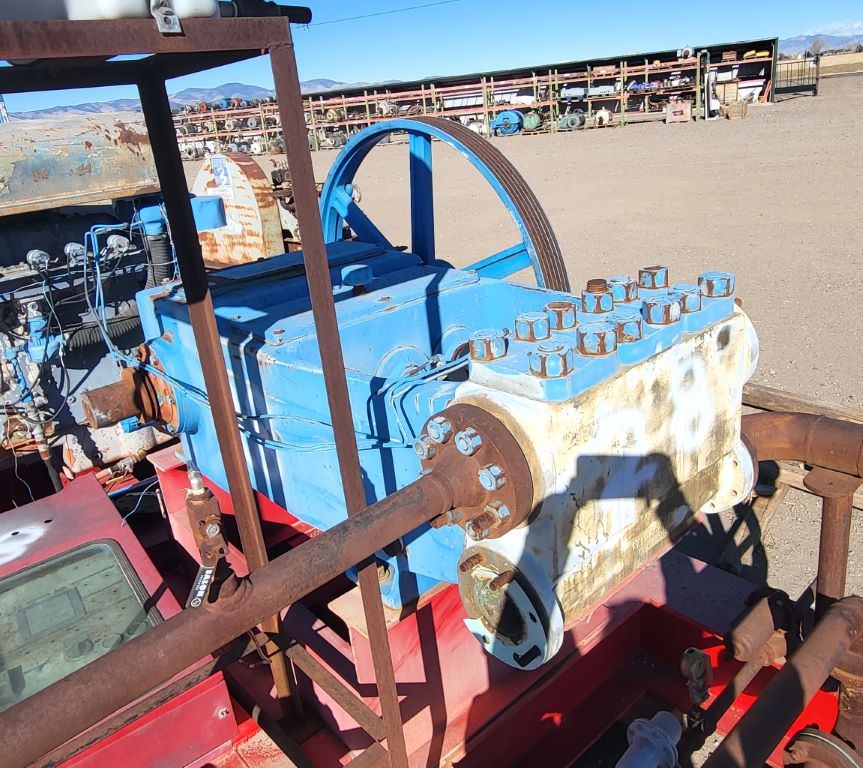 127 GPM @ 1800 psi, National #J-150M, Triplex Pump, 5" stroke, 2.5" plungers, 4" suction, 2" discharge, 150