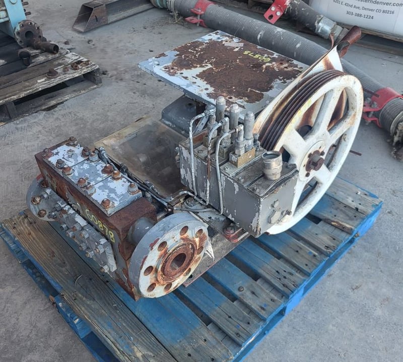 63 GPM @ 797 psi, Union #TD-30, Triplex Pump, 2.75" stroke, 2.13" plungers, 3" suction, 2" discharge, 33 HP