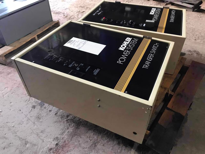 150 Amp. Kohler #K-166341-150, transfer switch, 480 Volts, 3-phase, 4 wires, 3 poles, 1995