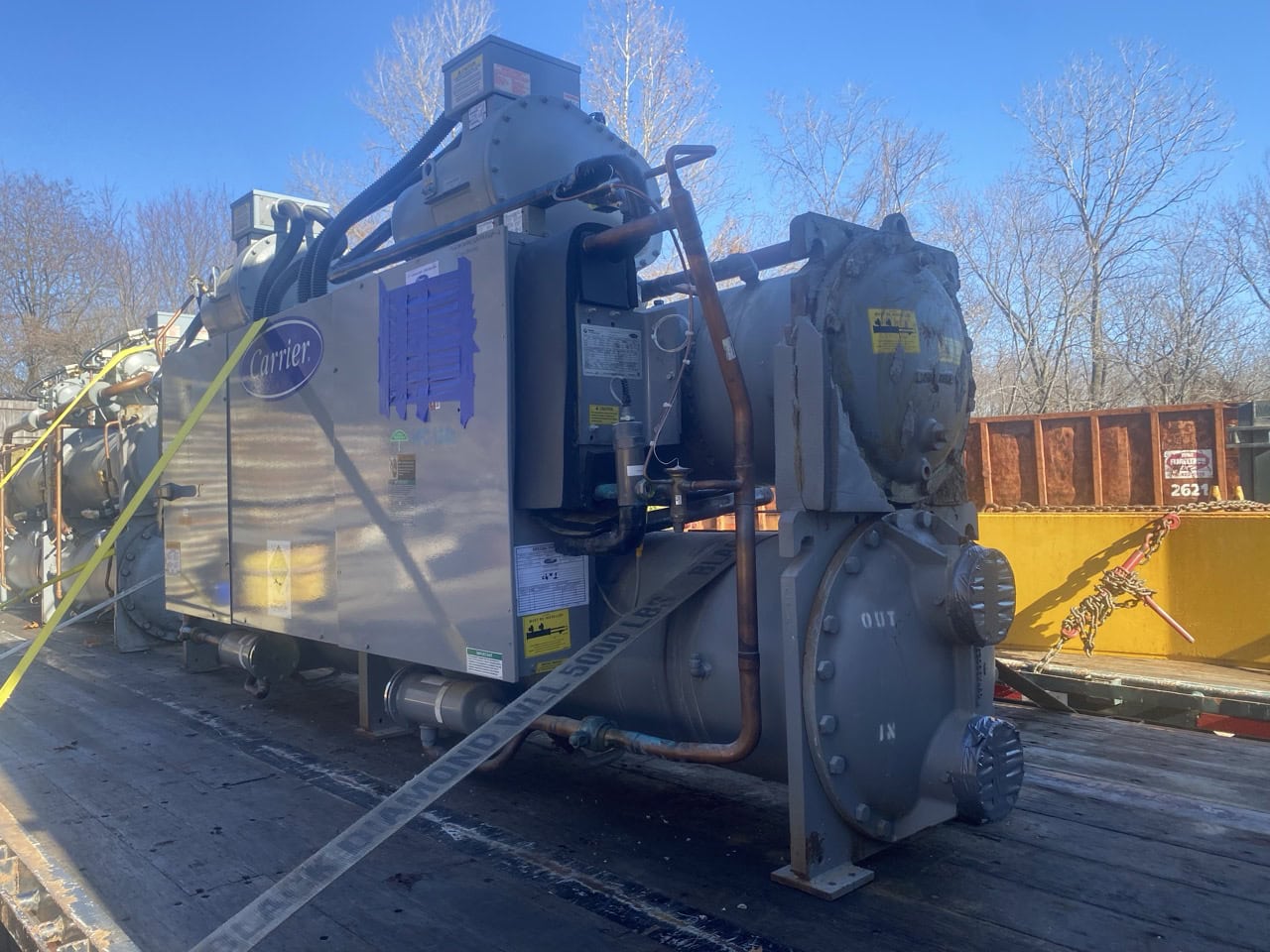 175 Ton, Carrier #30HXC186RZE660, Chiller, water cooled, 425 GPM, 460 V., 2004