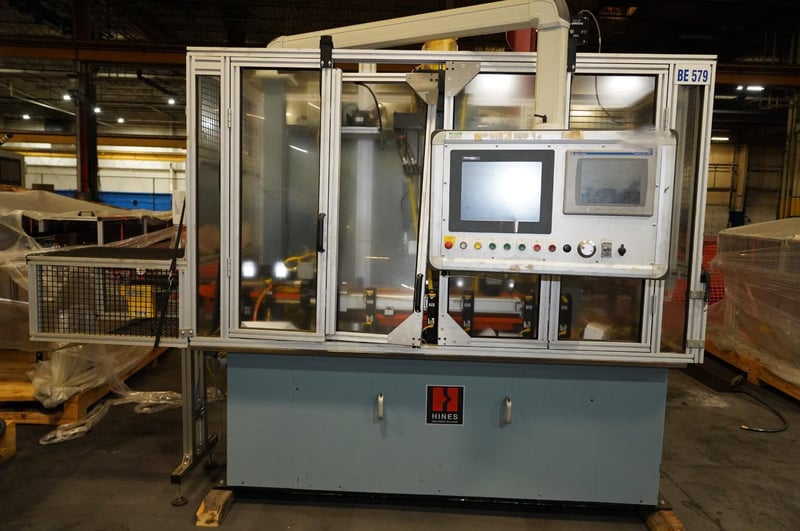 100 lb. Hines #HVR-100-FA, Vertical Balancing Machine, 18" max diameter, 6" H max, 460 V., 2017