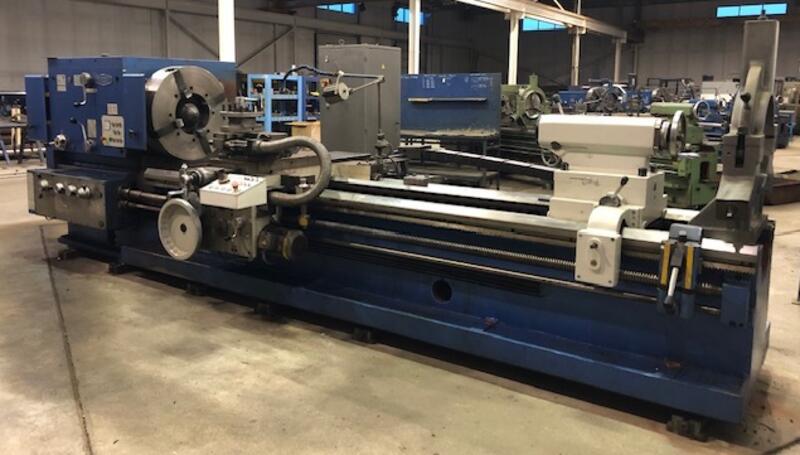 31.5" x 120" Ryazan #RT983-3, Manual Engine Lathe, 12.6" bore, 8-355 RPM, 40 HP, (2) 4-jaw power chuck, 2007