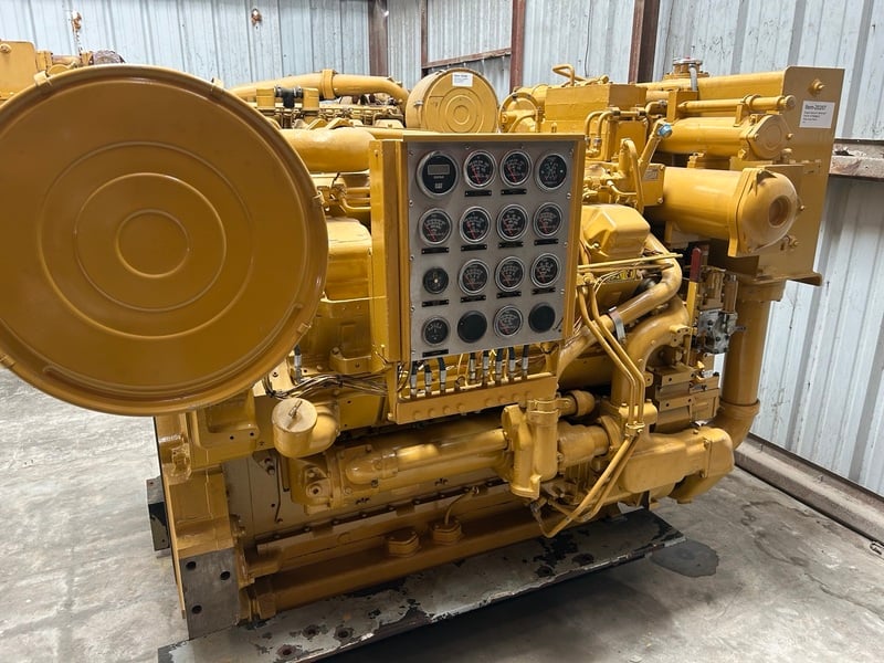 1120 HP Caterpillar #3508DITA, diesel marine engine, 1800 RPM, sound attenuated enclosure 0, hydromechanical