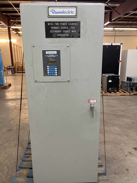 600 Amp. Russelectric RMTD-6003CE, automatic transfer switch, 277/480 Volts, Nema 1, in stock