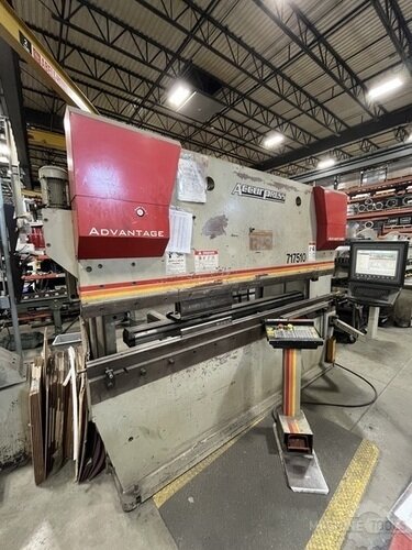 175 Ton, Accurpress #717510 Advantage, hydraulic press brake, 10' overall, 100" between housing, 2003