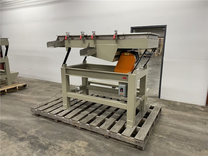 MGB Classifier, 1.0 HP, Witte C-4 shaker, 1/16" fines, 1/4" right, 54" discharge, 64" infeed, 32" x 72"