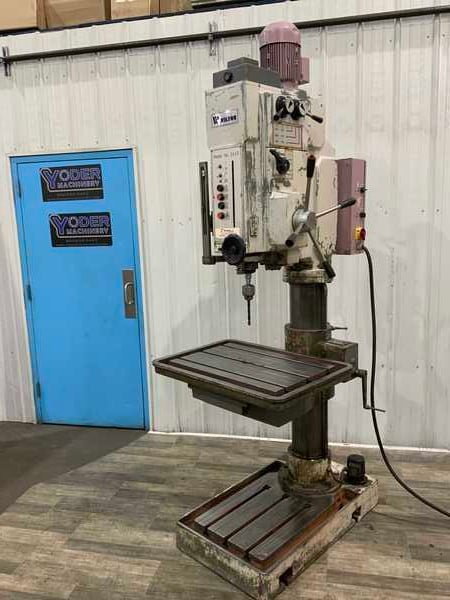 30" Wilton #2445, single spindle drill, 23.5" x 33.5" table wroking surface, #4MT, coolant, 4 HP