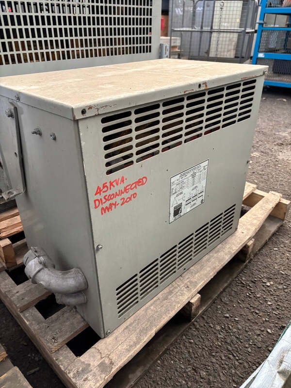 45 KVA 600 Primary, 208Y/120 Secondary, Federal Pioneer class 220 transformer, isolation, dry