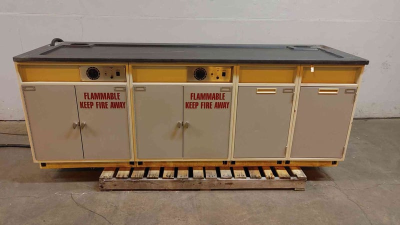 Fisher Hamilton, Flammable Liquid Storage Cabinet w/2 Dials, 96" L x 30" width x 36" H