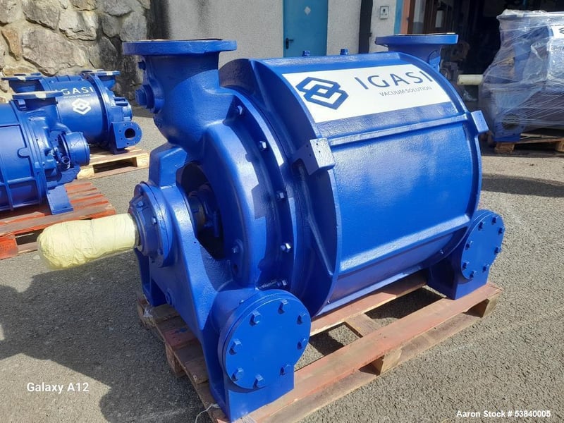 Igasi #IG2002, Liquid Ring Vacuum Pump, Suction Flow 2400 - 3900 m3/h; Vacuum 200 - 600" mm Hg, 1" G Shaft