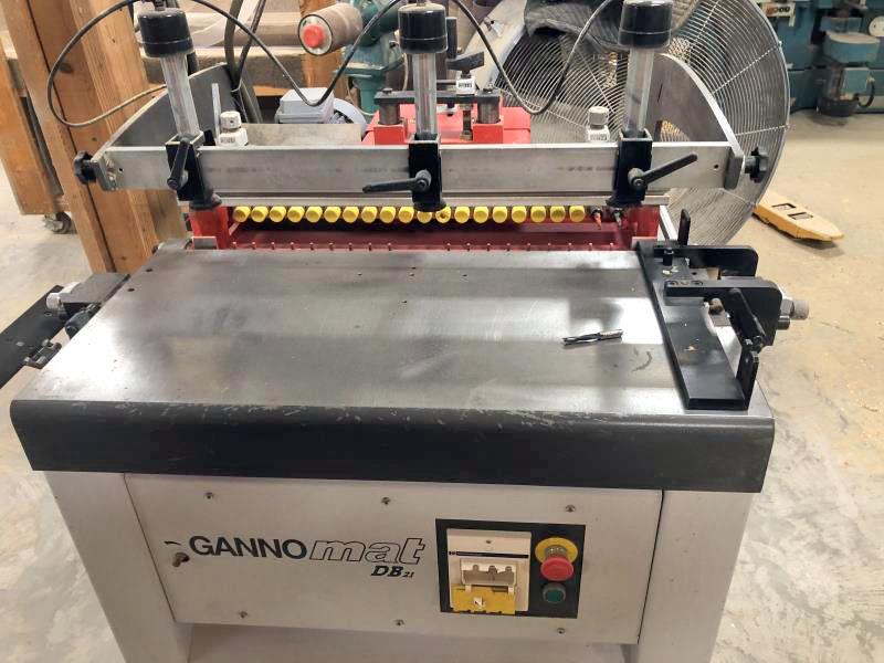 21 Spindle, Gannomat #DB-21, Construction/Line Boring Machine, 32 mm Centers, 70" Fence, (3) Clamps, 2 HP