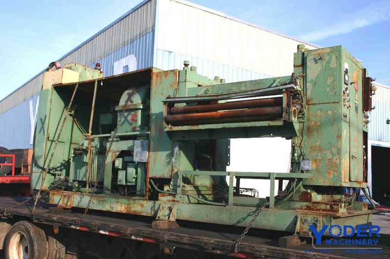 Memco #200, embossing roll, 38"-64" adjust.base, 100 HP, complete w/hyd.unit, #18508