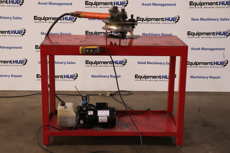 2-1/2" JD Squared #32, electric hydraulic tube bender, rotary draw bending style, 180° degree of bend