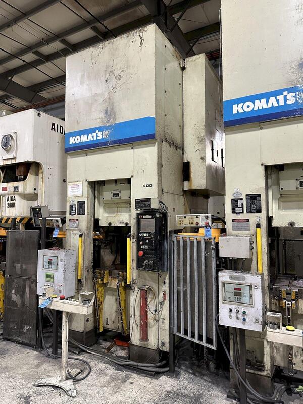 440 Ton, Komatsu #C400SSSCL1, SSSC press, 7.8" stroke, 18.11" Shut Height, 1.57"adj., 25-50 SPM