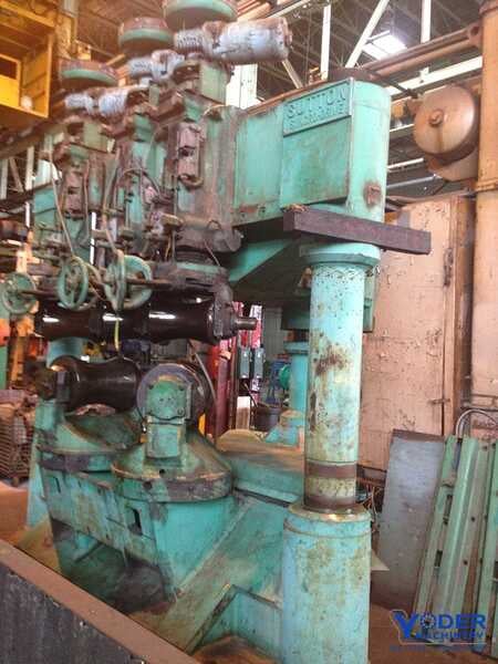 4" Sutton #18SD, 1/2" to 4", 5-roll rotary bar straightener, L to R, #16825