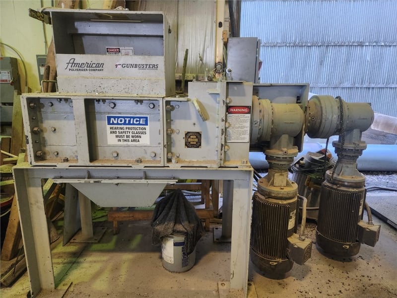 American #TRS-24x25-EG-HD-DE, 24" x 25" pulverizer gun blaster, 40 HP, rebuilt 2024