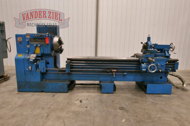 24"/54" x 96"/132" LeBlond, sliding gap bed lathe, 4-jaw 18" chuck, taper attachment
