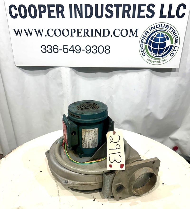 Cincinnati Fan #PB-10A, Blower, Cast Aluminum Housing, 5.5" diameter Inlet, 5" diameter Outlet, 1 HP, 3450