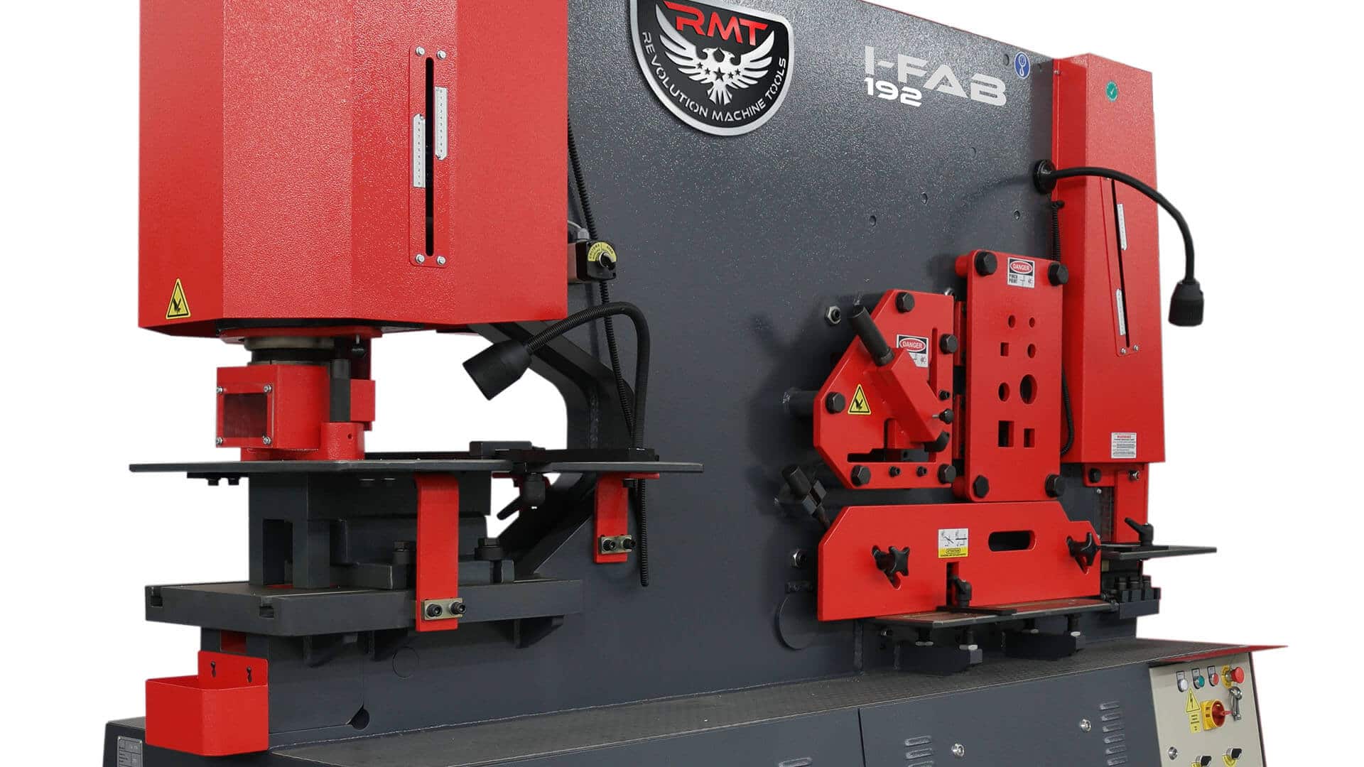 RMT I-FAB Series, ironworkers, 7 models, 50-192 Ton, 4" V press brake, 5 station, w/ notch, shear & punch