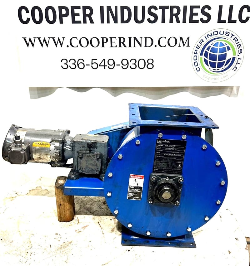 8" Donaldson #AN-Valve, Airlock Valve, Carbon Steel, 8" x 8" Inlet/Outlet, 19.25" Inlet to Outlet, 0.75 HP