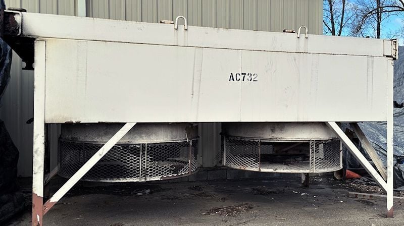 Ecodyne MRM, oil-to-air heat exchanger, 2-fans, 6' diameter blades, 3" inlet, 2.5" outlet, 230/460 V.