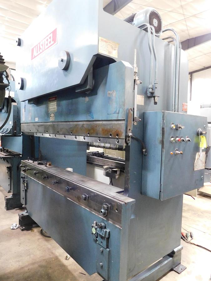 135 Ton, Allsteel #135T-8, hydraulic press brake, 8' overall, 78" between housing, 8" stroke, 8" throat, 17"